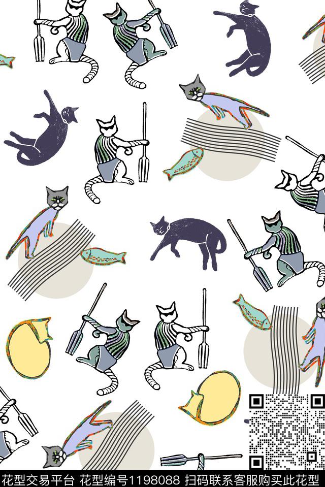 鱼餐具趣味传统印花华亿平台下载（图片编号: 1198088） - 瓦栏（Walan）