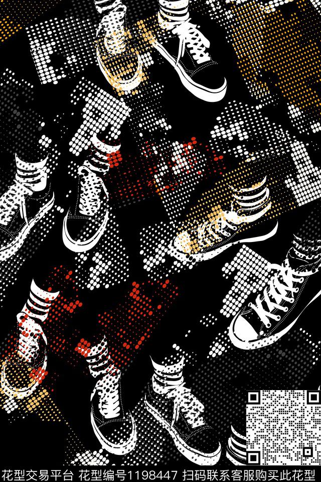 男装几何大牌风数码印花华亿平台下载（图片编号: 1198447） - 瓦栏（Walan）