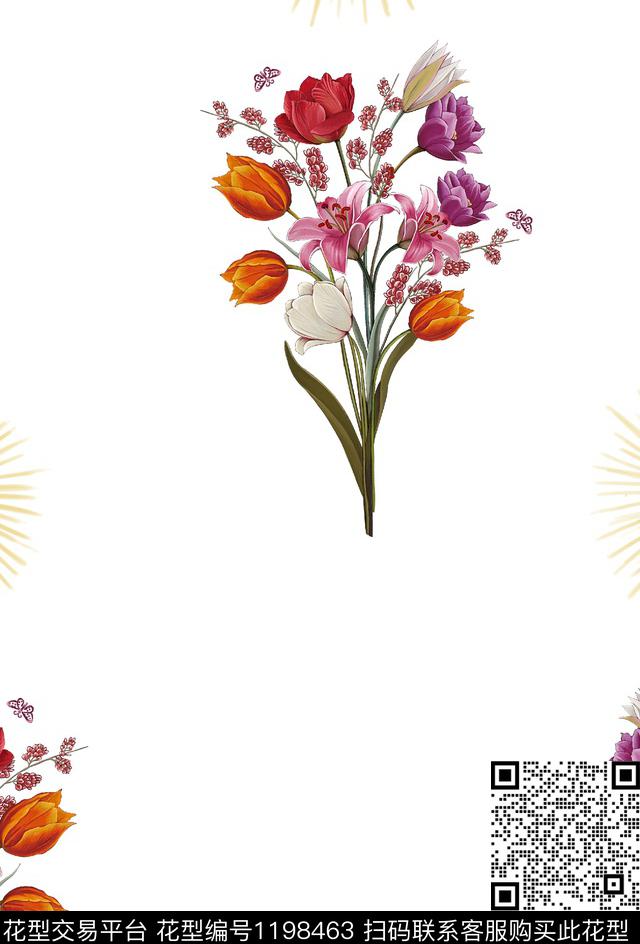 春夏华亿平台数码华亿平台花卉数码印花华亿平台下载（图片编号: 1198463） - 瓦栏（Walan）