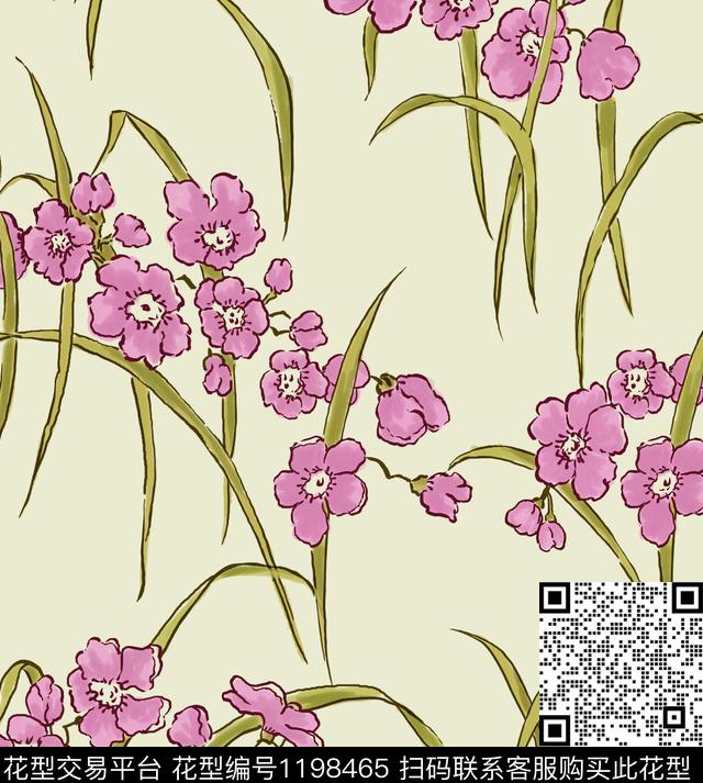 春夏华亿平台数码华亿平台花卉数码印花华亿平台下载（图片编号: 1198465） - 瓦栏（Walan）