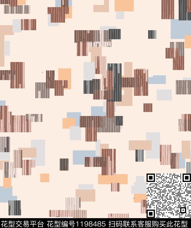 时尚几何纹理传统印花华亿平台下载（图片编号: 1198485） - 瓦栏（Walan）