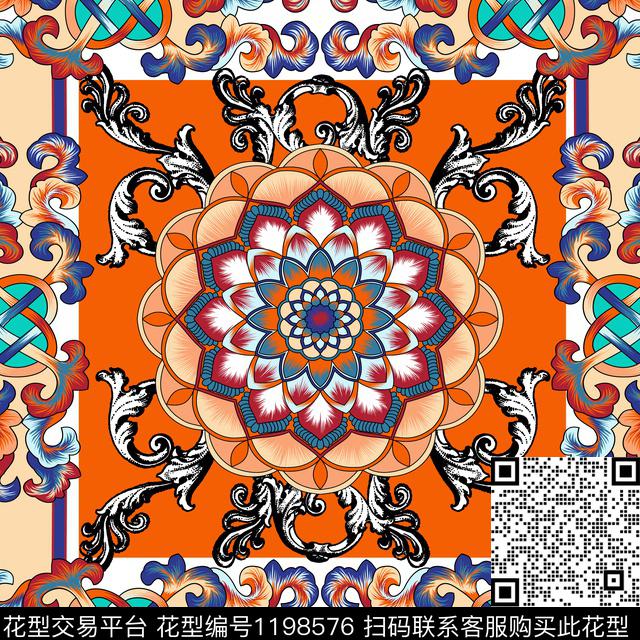 时尚古典花纹休闲传统印花华亿平台下载（图片编号: 1198576） - 瓦栏（Walan）