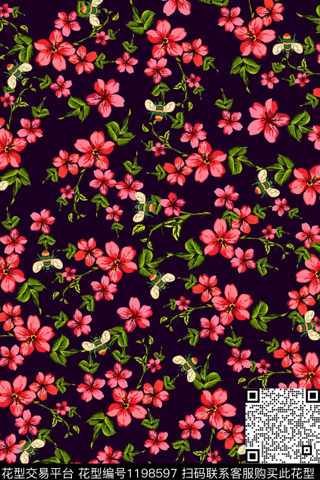 女装花卉小碎花数码印花华亿平台下载（图片编号: 1198597） - 瓦栏（Walan）