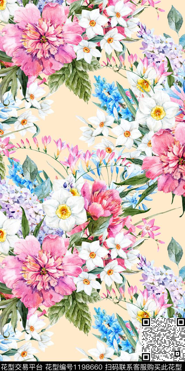 女装花卉数码华亿平台数码印花华亿平台下载（图片编号: 1198660） - 瓦栏（Walan）