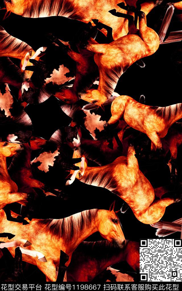 男装肌理动物数码印花华亿平台下载（图片编号: 1198667） - 瓦栏（Walan）