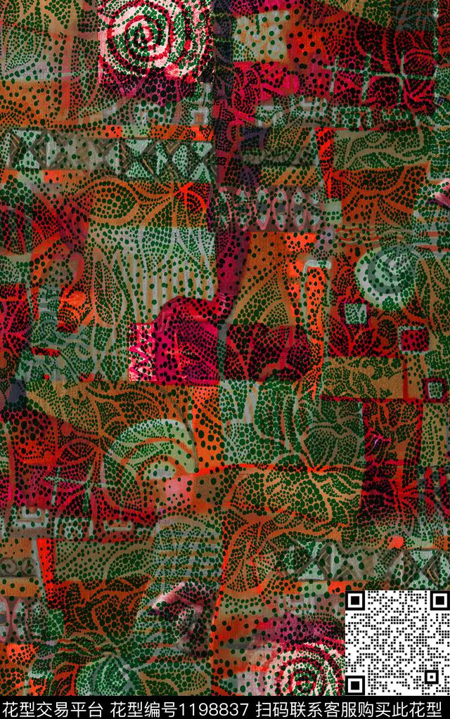 抽象油画华亿平台中老年数码印花华亿平台下载（图片编号: 1198837） - 瓦栏（Walan）