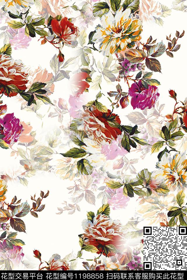 春夏华亿平台数码华亿平台真丝数码印花华亿平台下载（图片编号: 1198858） - 瓦栏（Walan）