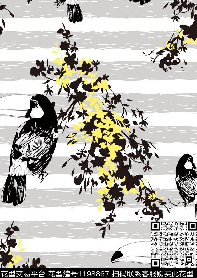 古典花纹大牌风动物传统印花华亿平台下载（图片编号: 1198867） - 瓦栏（Walan）