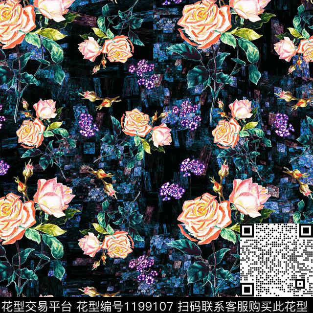 花卉小碎花肌理底纹数码印花华亿平台下载（图片编号: 1199107） - 瓦栏（Walan）