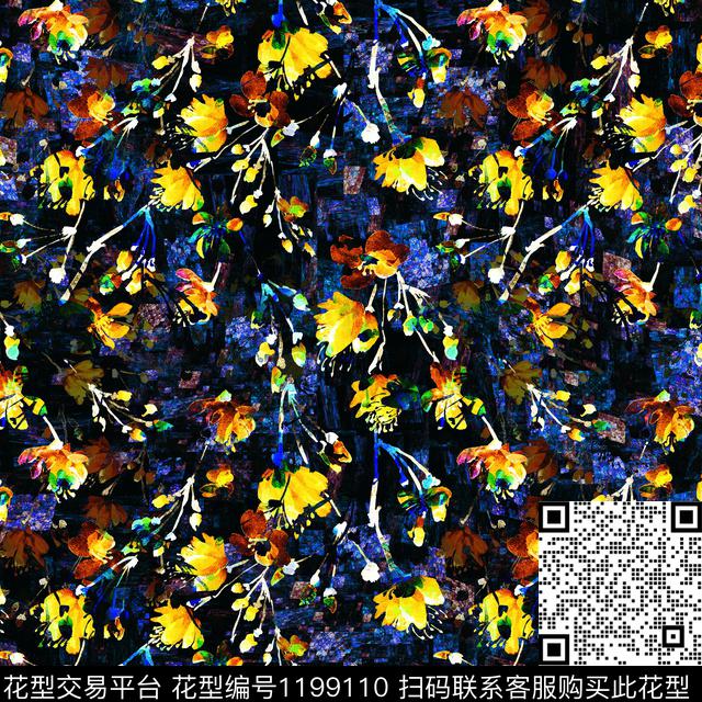 花卉小碎花肌理底纹数码印花华亿平台下载（图片编号: 1199110） - 瓦栏（Walan）