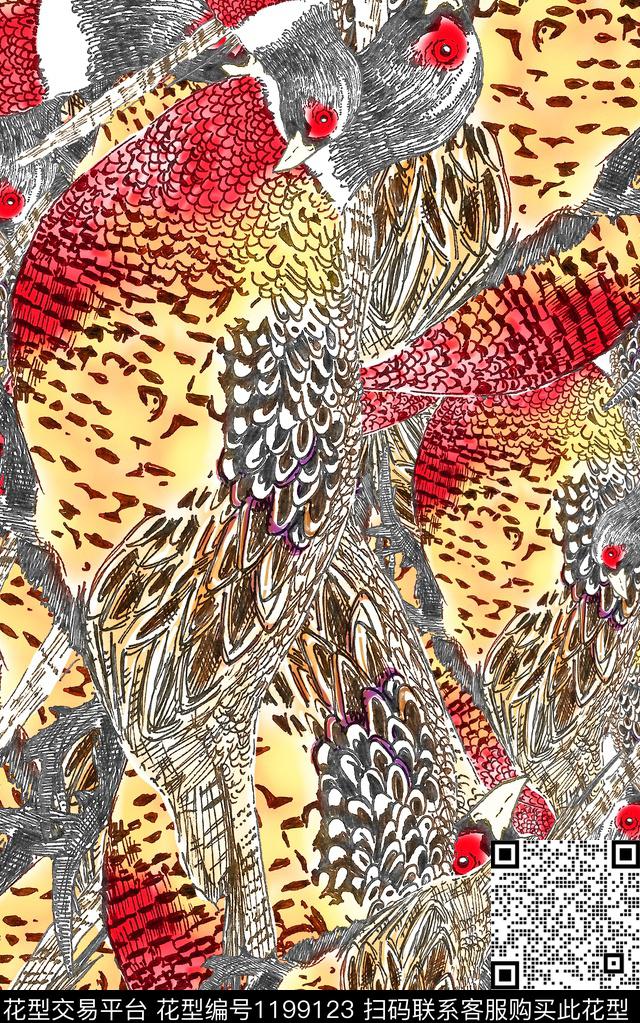 几何肌理民族风数码印花华亿平台下载（图片编号: 1199123） - 瓦栏（Walan）