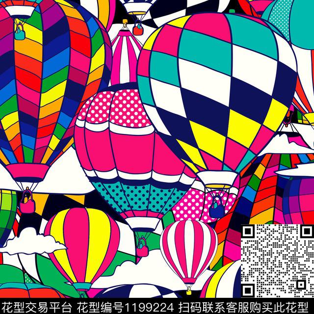 几何卡通趣味数码印花华亿平台下载（图片编号: 1199224） - 瓦栏（Walan）