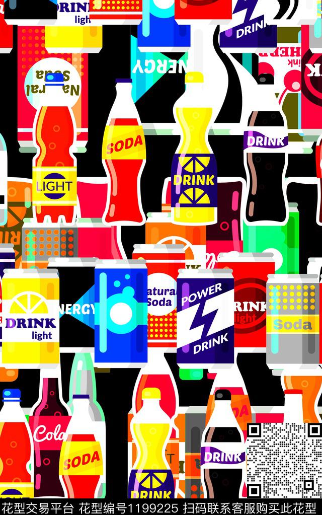 几何卡通趣味数码印花华亿平台下载（图片编号: 1199225） - 瓦栏（Walan）
