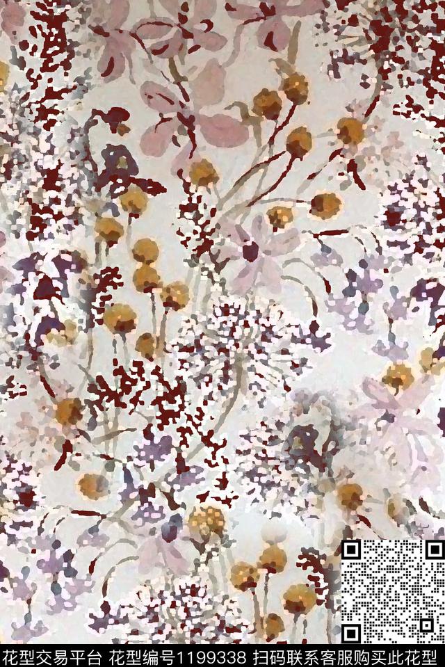 春夏华亿平台扎染华亿平台小碎花数码印花华亿平台下载（图片编号: 1199338） - 瓦栏（Walan）