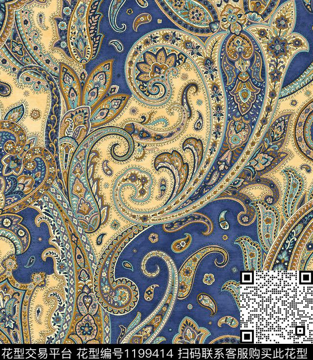 家纺佩斯利传统华亿平台传统印花华亿平台下载（图片编号: 1199414） - 瓦栏（Walan）