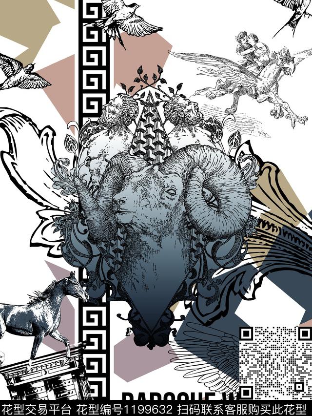 潮牌大牌风马传统印花华亿平台下载（图片编号: 1199632） - 瓦栏（Walan）