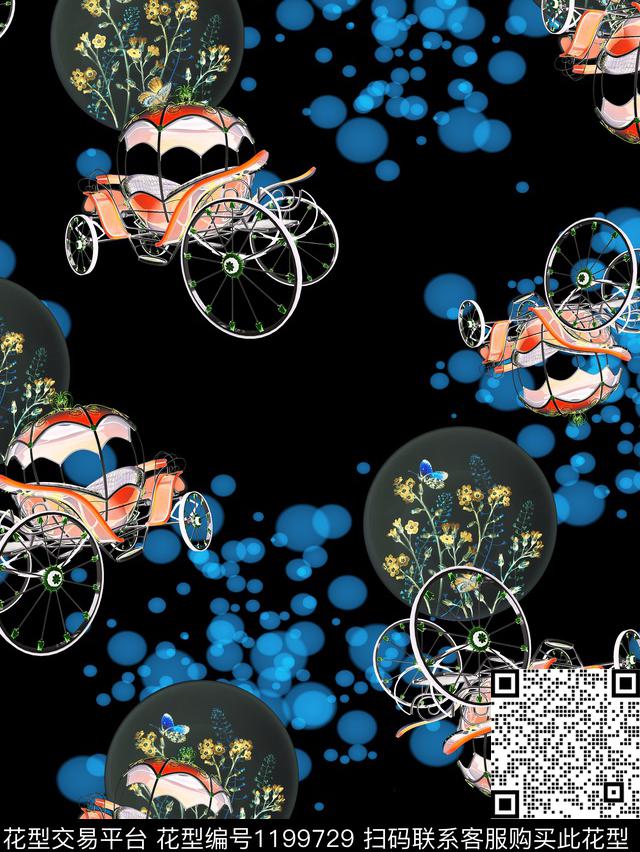 波点水墨风趣味数码印花华亿平台下载（图片编号: 1199729） - 瓦栏（Walan）