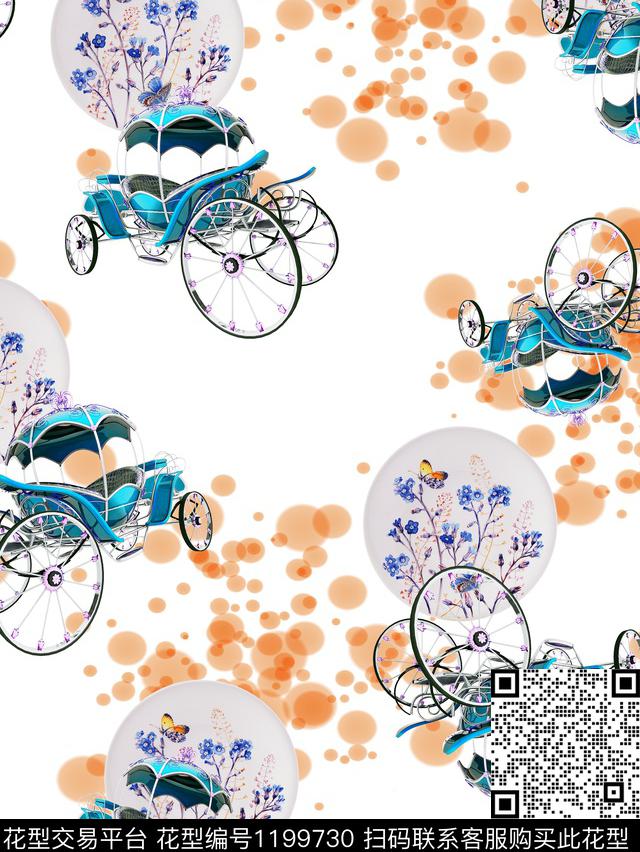 波点水墨风趣味数码印花华亿平台下载（图片编号: 1199730） - 瓦栏（Walan）