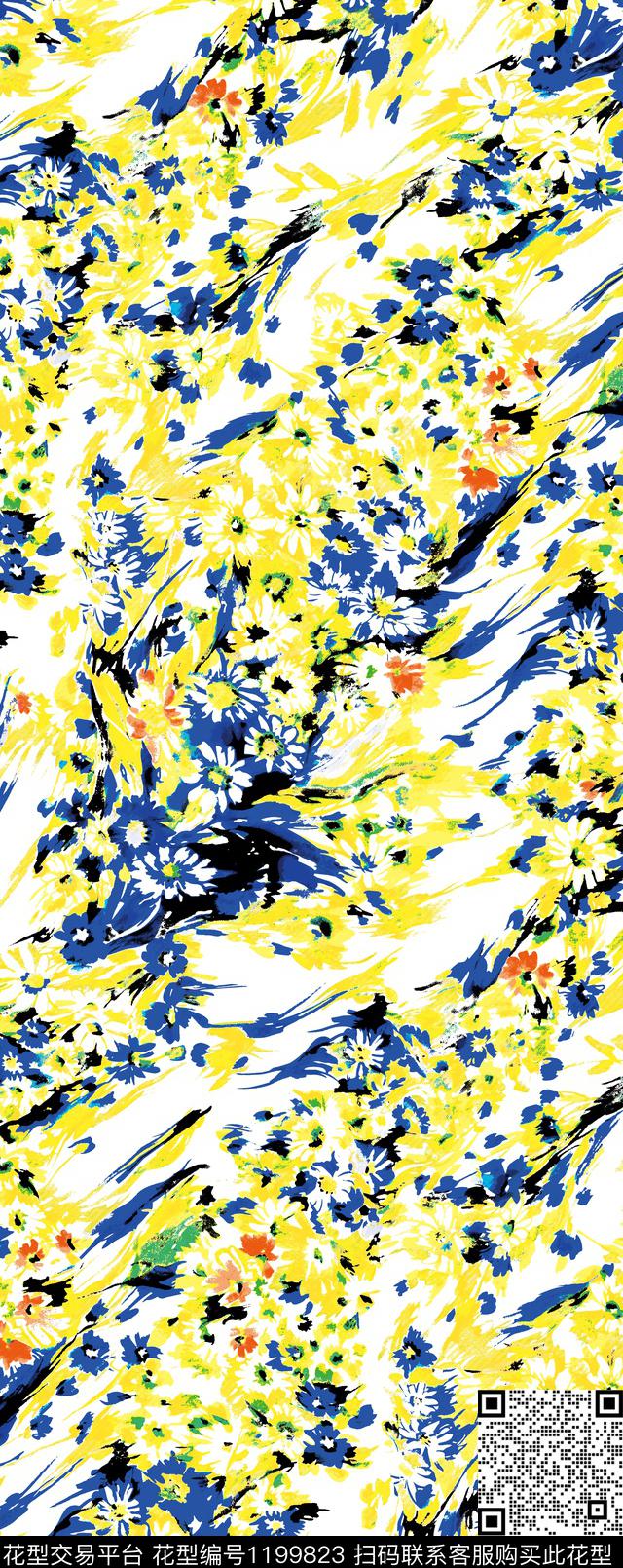 几何大牌风小碎花传统印花华亿平台下载（图片编号: 1199823） - 瓦栏（Walan）