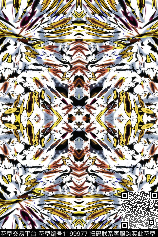 动物纹数码华亿平台抽象数码印花华亿平台下载（图片编号: 1199977） - 瓦栏（Walan）