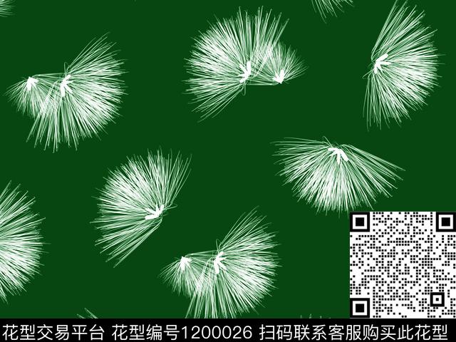 合欢花散点排列清爽花卉数码印花华亿平台下载（图片编号: 1200026） - 瓦栏（Walan）