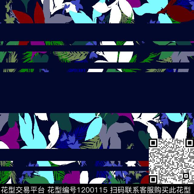 男装几何花卉传统印花华亿平台下载（图片编号: 1200115） - 瓦栏（Walan）