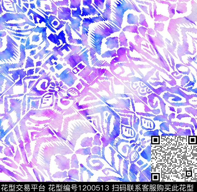 春夏华亿平台渐变数码印花华亿平台下载（图片编号: 1200513） - 瓦栏（Walan）