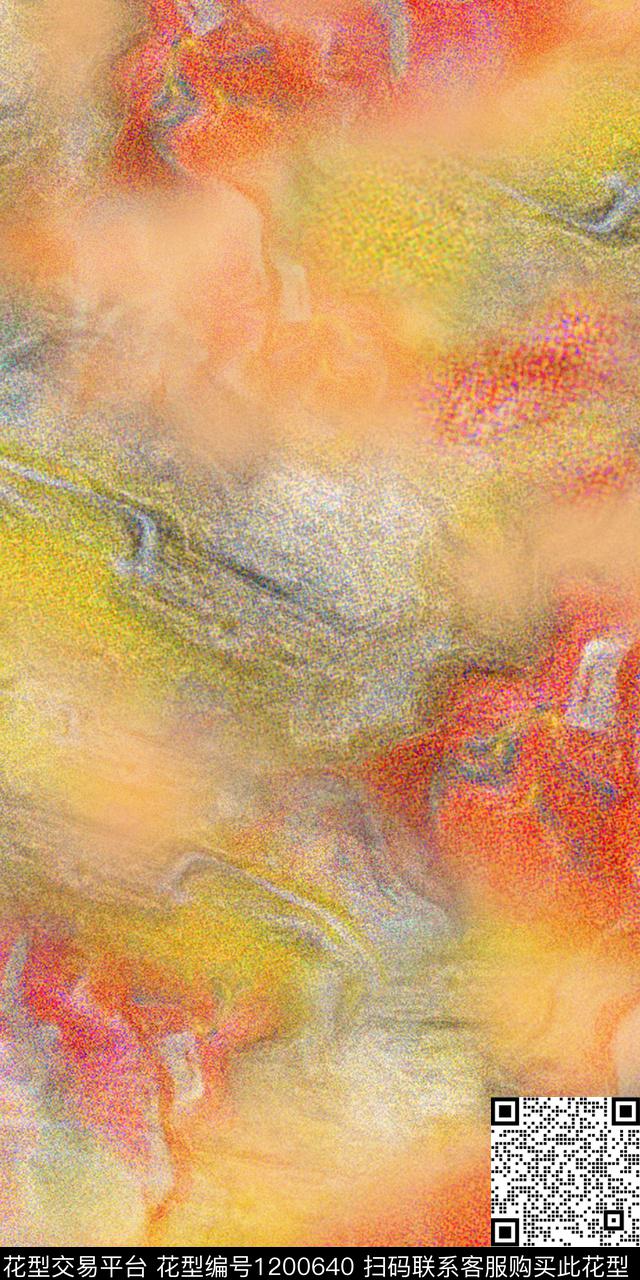 时尚女装抽象数码印花华亿平台下载（图片编号: 1200640） - 瓦栏（Walan）