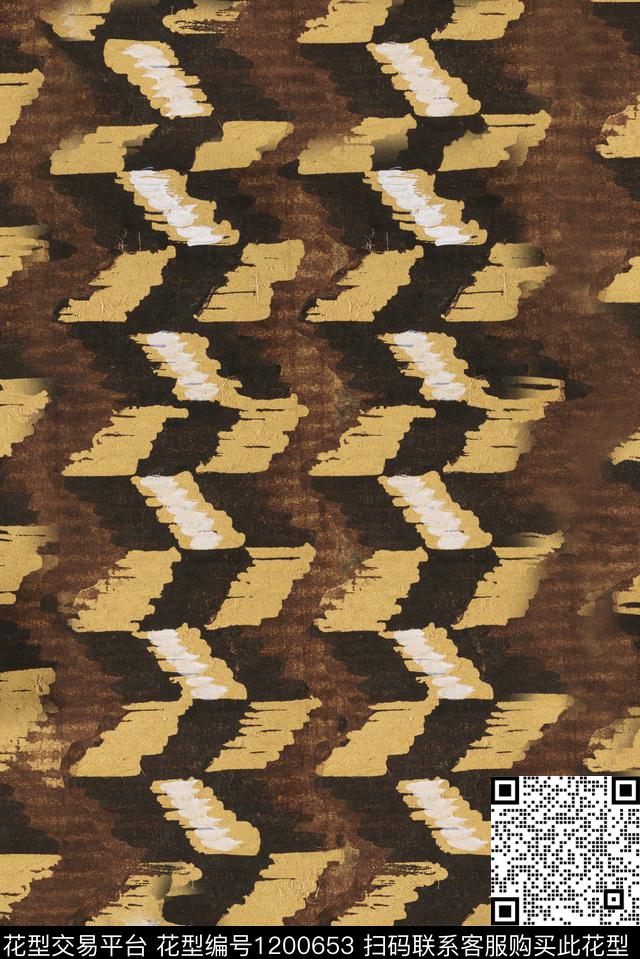 几何肌理人字纹数码印花华亿平台下载（图片编号: 1200653） - 瓦栏（Walan）