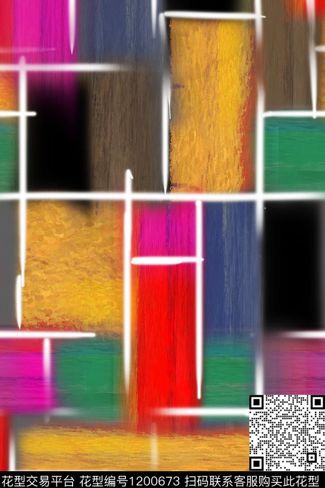 女装数码华亿平台几何数码印花华亿平台下载（图片编号: 1200673） - 瓦栏（Walan）