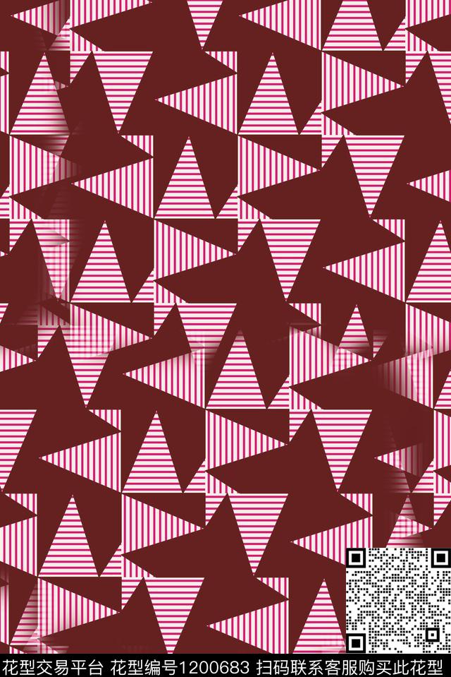 几何大牌风肌理数码印花华亿平台下载（图片编号: 1200683） - 瓦栏（Walan）