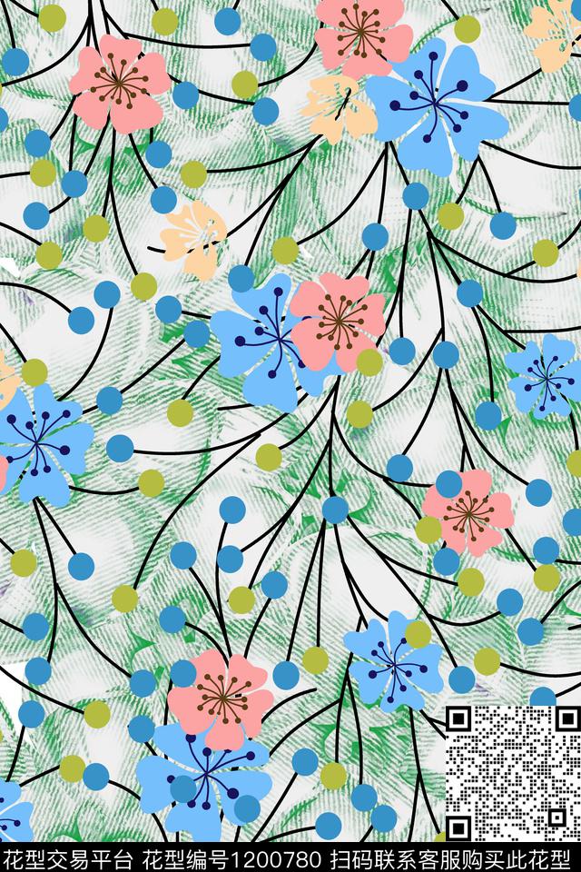 时尚休闲小碎花传统印花华亿平台下载（图片编号: 1200780） - 瓦栏（Walan）