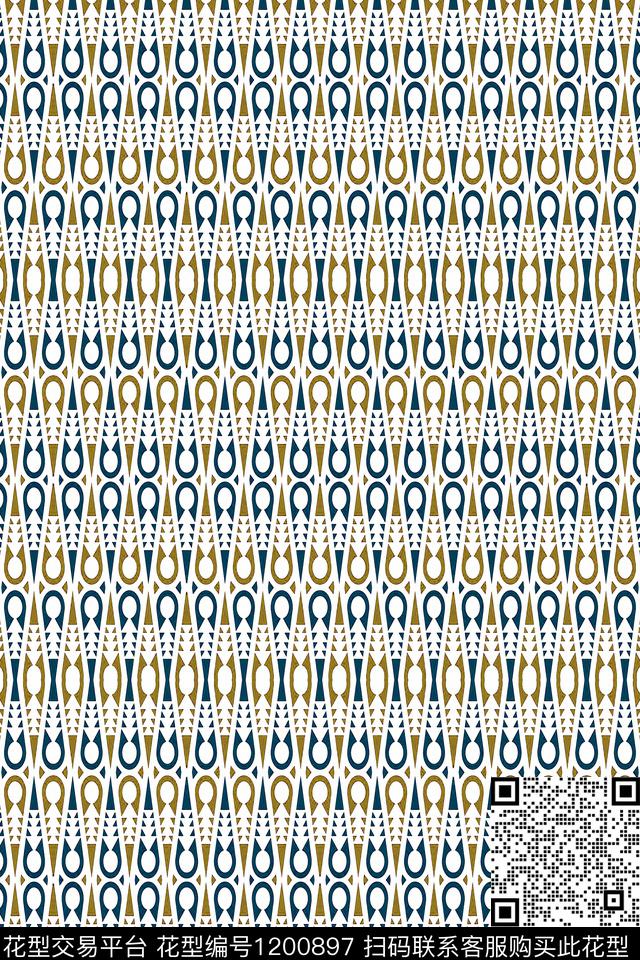 男装几何小碎花数码印花华亿平台下载（图片编号: 1200897） - 瓦栏（Walan）
