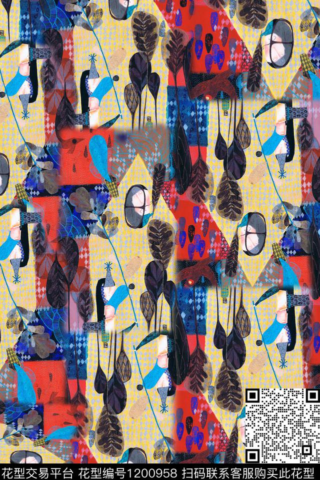 裤子连衣裙大牌风数码印花华亿平台下载（图片编号: 1200958） - 瓦栏（Walan）