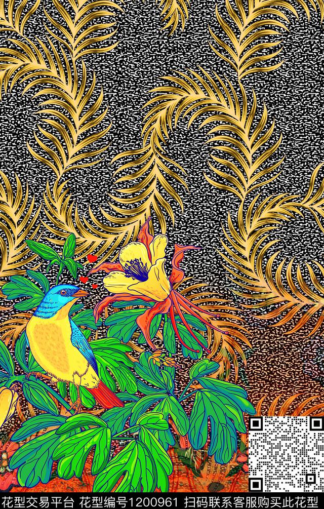 定位花大牌风民族风数码印花华亿平台下载（图片编号: 1200961） - 瓦栏（Walan）