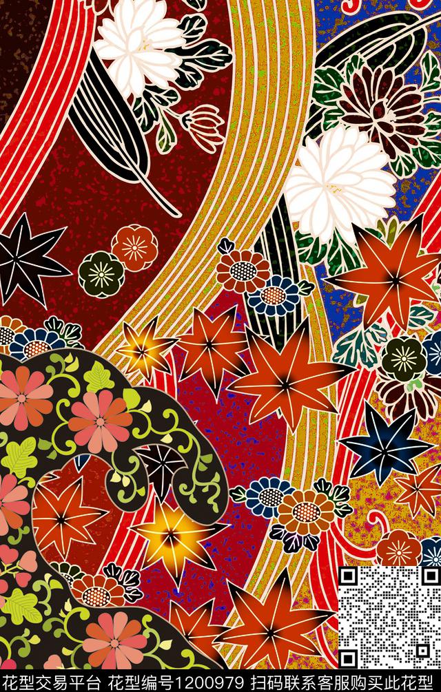 定位花大牌风民族风数码印花华亿平台下载（图片编号: 1200979） - 瓦栏（Walan）