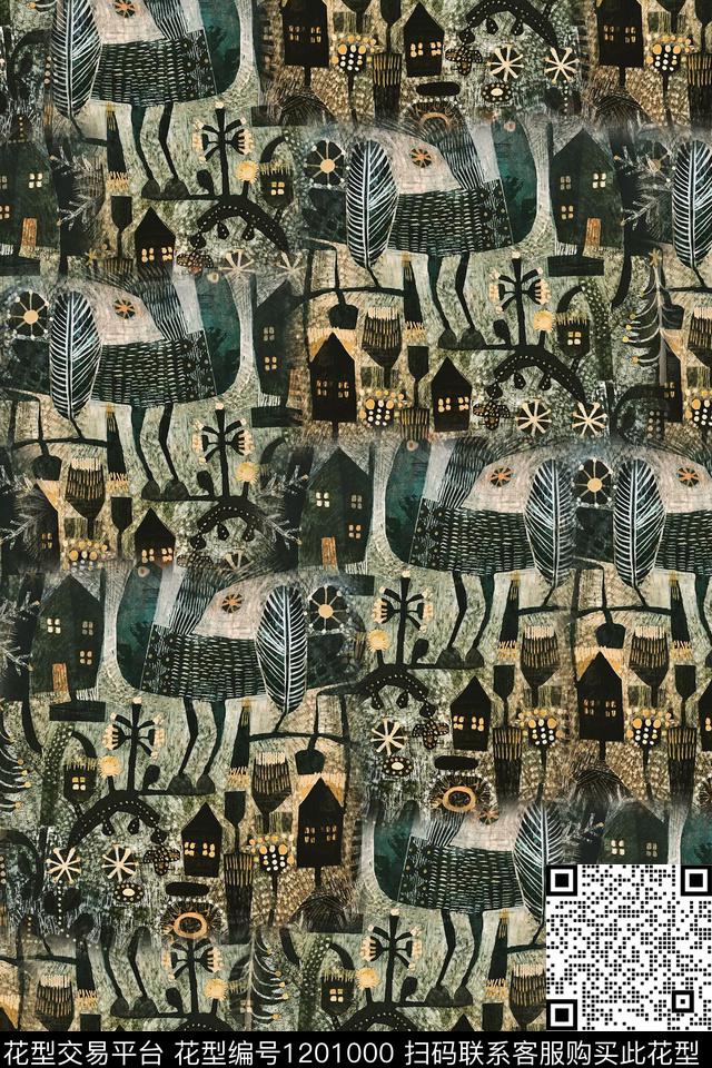 裤子连衣裙大牌风数码印花华亿平台下载（图片编号: 1201000） - 瓦栏（Walan）