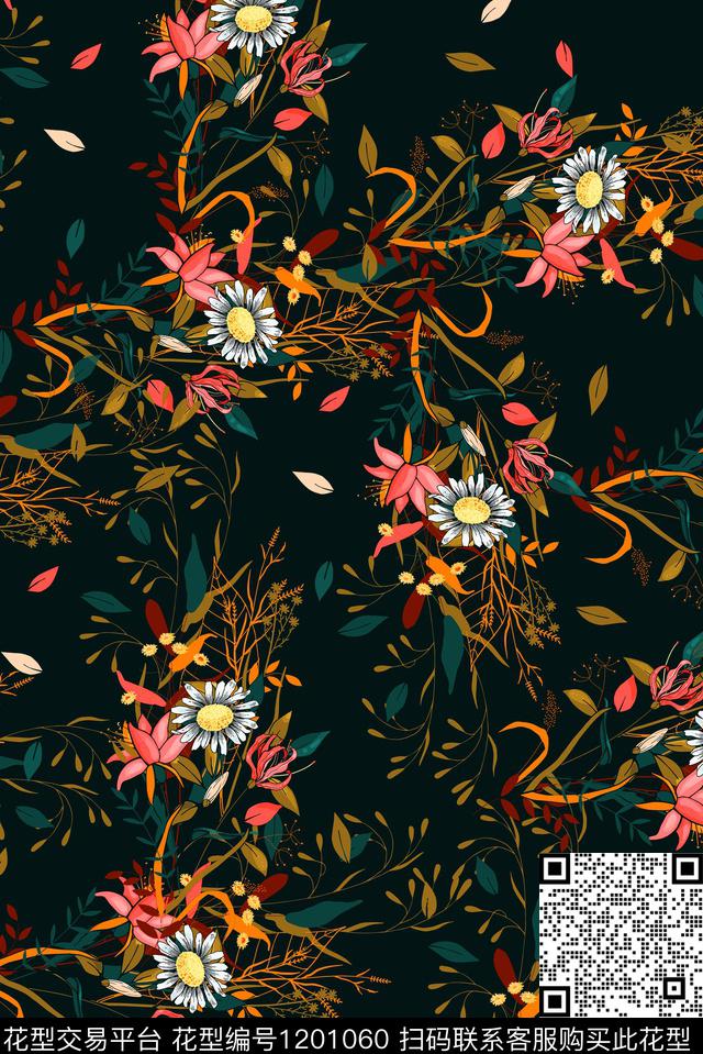 旗袍复古中老年数码印花华亿平台下载（图片编号: 1201060） - 瓦栏（Walan）