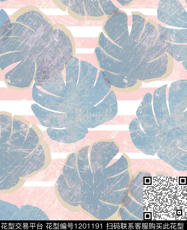 数码华亿平台绘画棕榈树数码印花华亿平台下载（图片编号: 1201191） - 瓦栏（Walan）