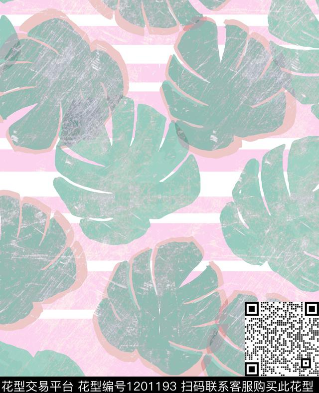 数码华亿平台绘画棕榈树数码印花华亿平台下载（图片编号: 1201193） - 瓦栏（Walan）