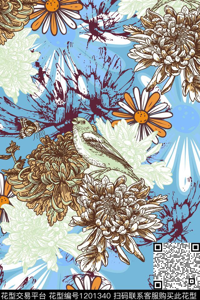 时尚休闲大牌风传统印花华亿平台下载（图片编号: 1201340） - 瓦栏（Walan）