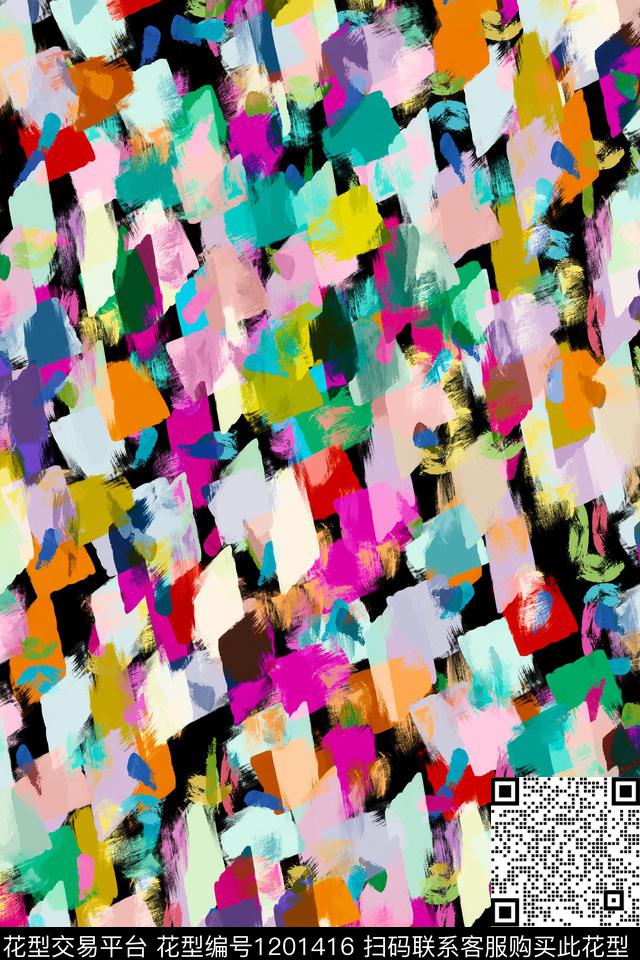 男装休闲迷幻数码印花华亿平台下载（图片编号: 1201416） - 瓦栏（Walan）