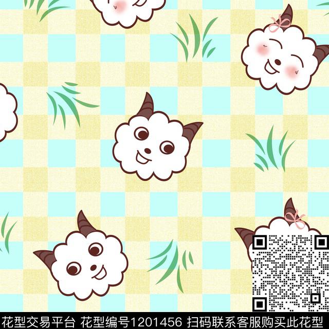 卡通简约可爱数码印花华亿平台下载（图片编号: 1201456） - 瓦栏（Walan）