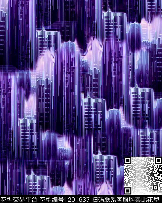 建筑大牌风休闲数码印花华亿平台下载（图片编号: 1201637） - 瓦栏（Walan）