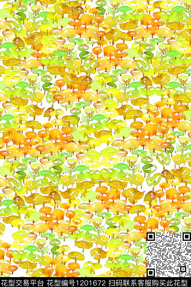 水彩大牌风小碎花数码印花华亿平台下载（图片编号: 1201672） - 瓦栏（Walan）