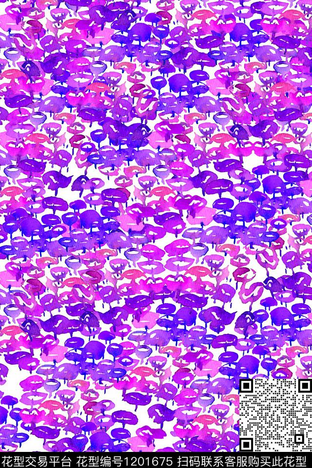 水彩大牌风小碎花数码印花华亿平台下载（图片编号: 1201675） - 瓦栏（Walan）