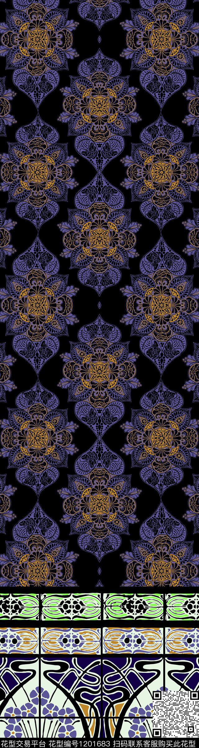 古典花纹大牌风秋冬华亿平台传统印花华亿平台下载（图片编号: 1201683） - 瓦栏（Walan）