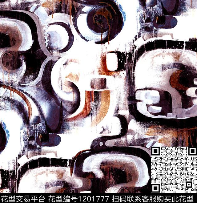 大牌风抽象绘画油画华亿平台数码印花华亿平台下载（图片编号: 1201777） - 瓦栏（Walan）