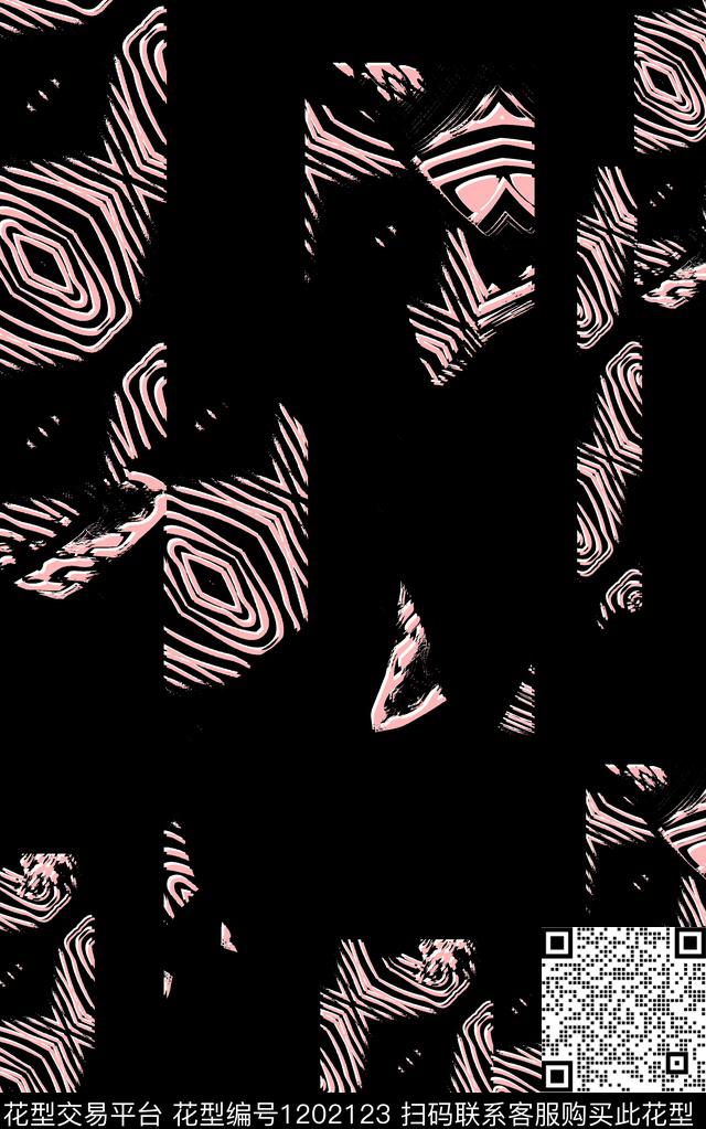 几何格子简约数码印花华亿平台下载（图片编号: 1202123） - 瓦栏（Walan）