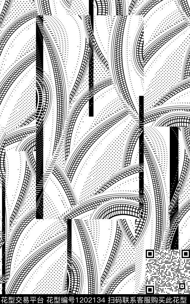 几何格子简约数码印花华亿平台下载（图片编号: 1202134） - 瓦栏（Walan）